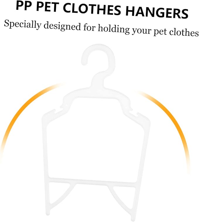 VICASKY 10Pcs Pet Apparel Hangers Durable Dog Clothes Organizer Lightweight Hanging Rack for Cat Dog Clothing for Compact Storage and Easy Organization