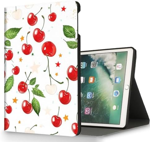 for Microsoft Surface Pro X/Pro X Plus-13 2019/2020/2021/2024 Tablet Case,Auto Wake/Sleep,Adjustable Stand Protective Cover - Cherry Star Pattern