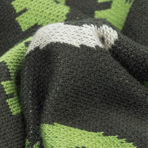Fitwarm Dinosaur Dog Jacquard Sweater, Knitted Winter Clothes for Small Dogs Boy Girl, Cozy Pet Outfit, Dark Green, Olive, White, Large