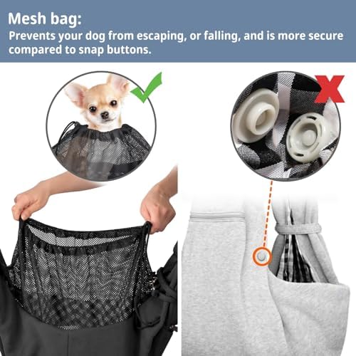 CUBY Dog and Cat Sling Carrier - Hands Free Reversible Pet Papoose Bag - Soft Pouch and Tote Design - Suitable for Puppy, Small Dogs Cats Outdoor