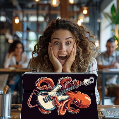 for Microsoft Surface Pro 11/10/9-13" 2024/2022 Tablet Case,Auto Wake/Sleep,Adjustable Stand Protective Cover - Octopus Guitar