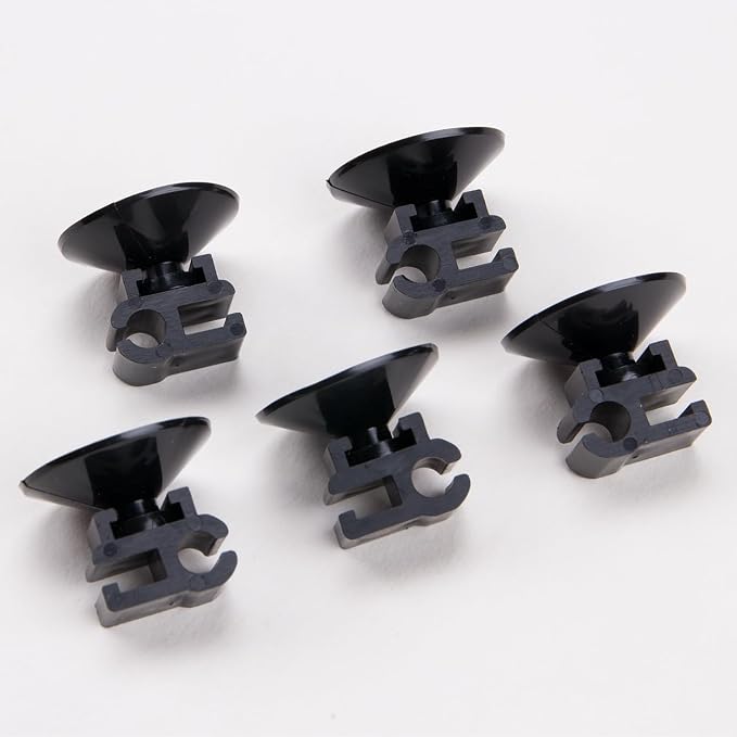 ZORZA 20Pcs Multi-Functional Aquarium Suction Cup Clips for Secure Organizing Double Tube Power Cord Clip Holder Fish Tank Wire Organizer with Strong Suction Cups for Aquarium Accessories