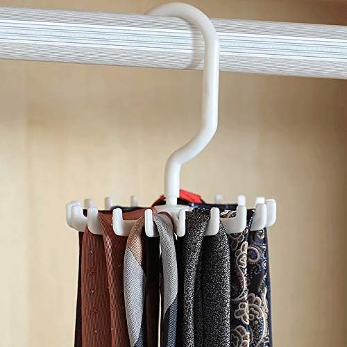 Portable Storage Rack Necktie Scarf Belt Hanger Organizer Clothing Holder Closet Organization Rack Space Saver (Color : Black)
