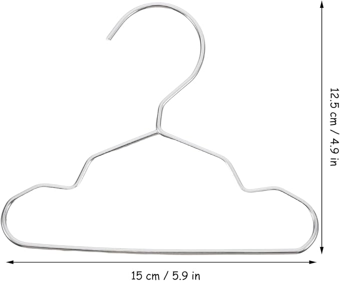 MAGICLULU Pet Hangers 10-Pack Steel Mini Closet Hangers for Cat Clothing Dog Apparel and Pet Accessories Space-Saving Storage Organizer for Home Shop and Drying Use