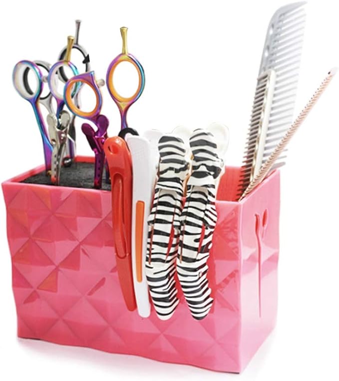 Shear Holder for Groomer, Large Capacity Scissor Storage Case | ABS material, removable straws for easy cleaning, organized tool storage, for home and salon use, non-slip design