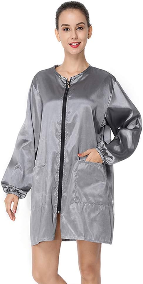 Polyester Professional Salon Smock Hair Stylist Jacket | Water-resistant Haircut Cape, Pet Grooming Workwear, Barber Apron