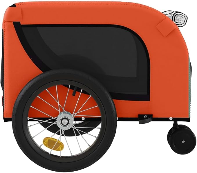 Pet Bike Trailer for Small Dogs and Cats, Oxford Fabric Cargo Cart with Iron Frame, Foldable Pet Stroller for Cycling Travel