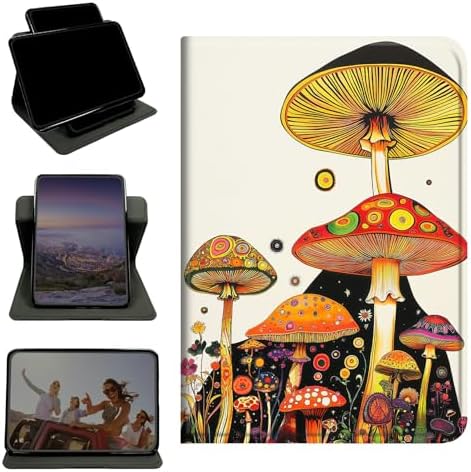 Case for Samsung Galaxy Tab S5e 10.5" 2019 SM-T720/725, 360 Degree Rotating Stand with Multi-Angle Vertical & Horizontal Viewing Shockproof Protective Shell for Women Men, Mushroom Painting
