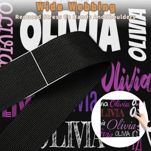 Custom Name Storage Bin with Lid, Personalized XL Storage Basket with Handles Zippers for Organizing Comforters, Blankets, Bedding Closet Shelf Baskets, Solid Black Background