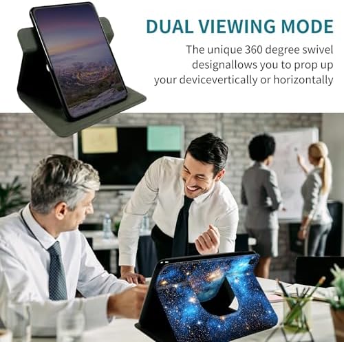 Case for Samsung Galaxy Tab A 8.4" 2020 SM-T307, 360 Degree Rotating Stand with Multi-Angle Vertical & Horizontal Viewing Shockproof Protective Shell for Women Men, Blue Galaxy