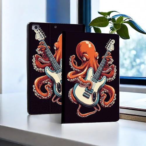 for Microsoft Surface Pro 11/10/9-13" 2024/2022 Tablet Case,Auto Wake/Sleep,Adjustable Stand Protective Cover - Octopus Guitar