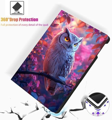 for Microsoft Surface Pro X/Pro X Plus-13 2019/2020/2021/2024 Tablet Case,Auto Wake/Sleep,Adjustable Stand Protective Cover - Owl