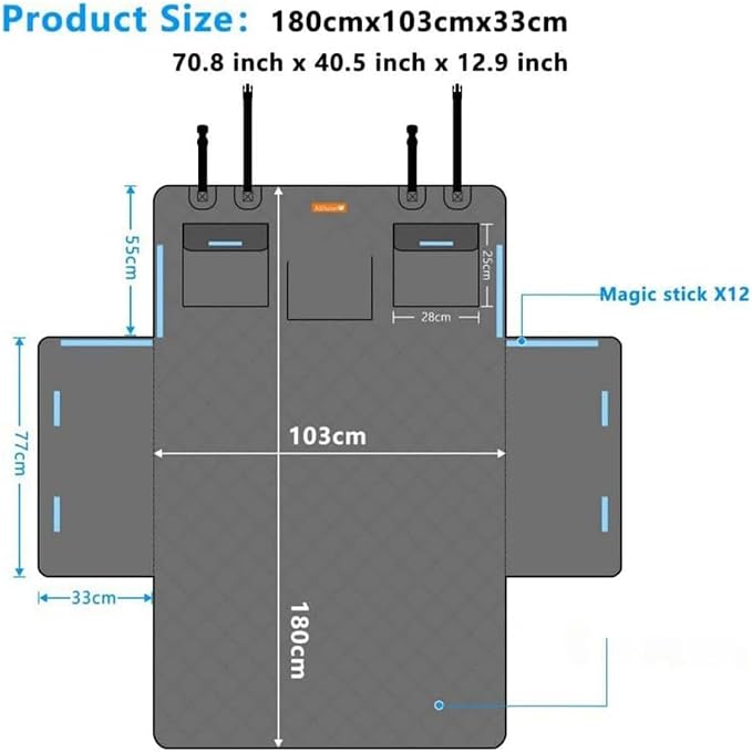 Cargo Liner for Dog for Caddy V 2020 | Durable waterproof; anti-slip scratch resistant; pet trunk cover; pet travel accessories; suv trunk protector