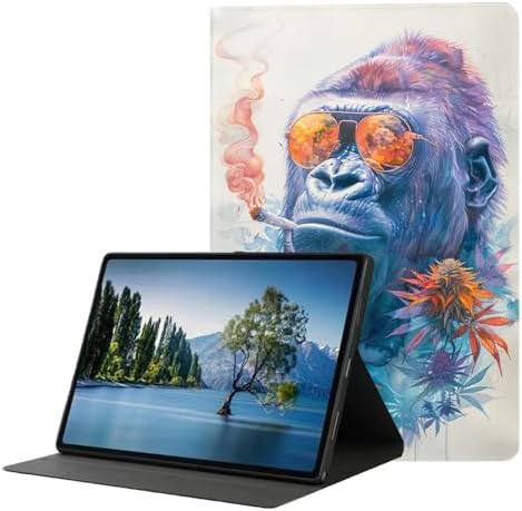 for Samsung Galaxy Tab S8 2022/Tab S7 2020 11" Tablet Case(Model SM-X700/X706/T870/T875/T878),Premium Leather Folio Stand Auto Wake/Sleep,Multiple Viewing Stand,Cool Orangutan