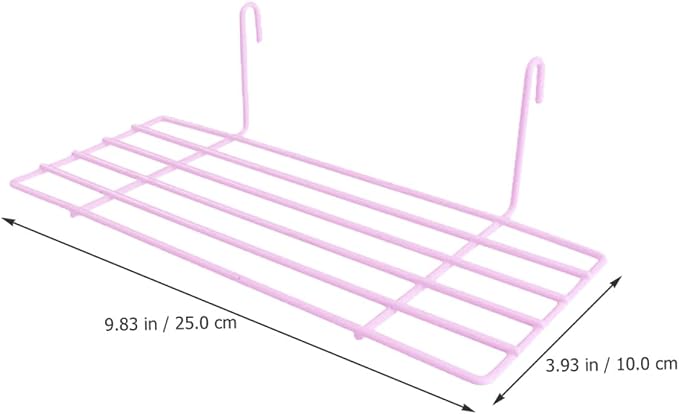 Wear-Resistant Iron Wall Grid Parrot Stand Bird Cage Platform for Small to Birds Wall Accessory with Surface and Display Easy Install