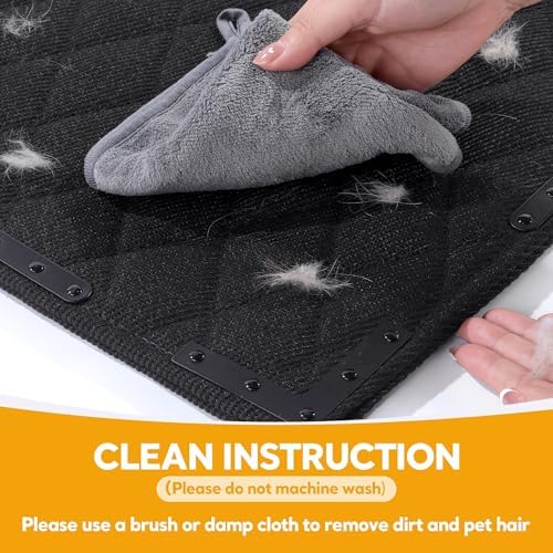 HOMBYS Chew Proof Dog Bed Mat with 14 Metal Rivets - Indestructible Kennel Pad for Teething Puppies & Aggressive Chewers, Durable Waterproof Crate Mat for Medium Dogs, 35" x 22" (Indoor/Outdoor Use)
