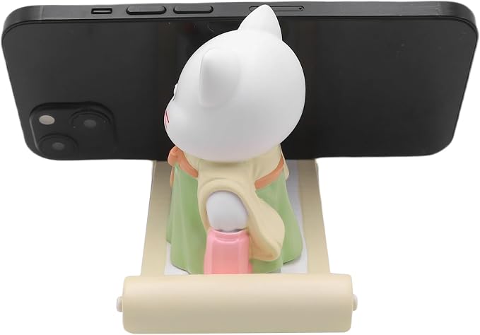 Cute Cat Phone Holder for Desk Kitten Phone Stand Desktop Holder Stand for All Smartphones Tablets Kawaii Kitty Desk Ornament