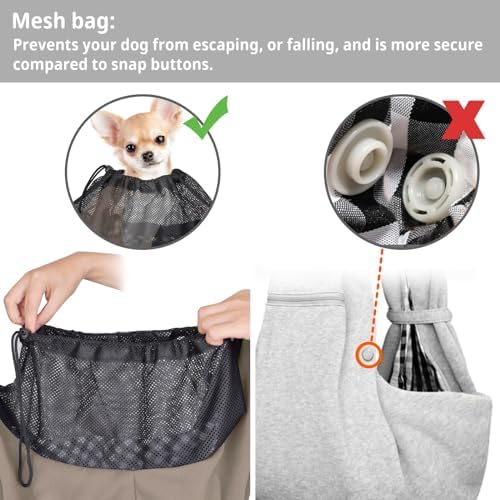 CUBY Dog and Cat Sling Carrier - Hands Free Reversible Pet Papoose Bag - Soft Pouch and Tote Design - Suitable for Puppy, Small Dogs Cats Outdoor