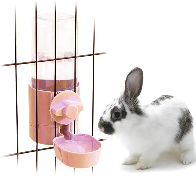 17oz Bunny Water Bottle No Drip for Cage, Hanging Automatic Water Dispenser for Small Animal Guinea Pig Hamster Chinchilla Ferret Rabbit