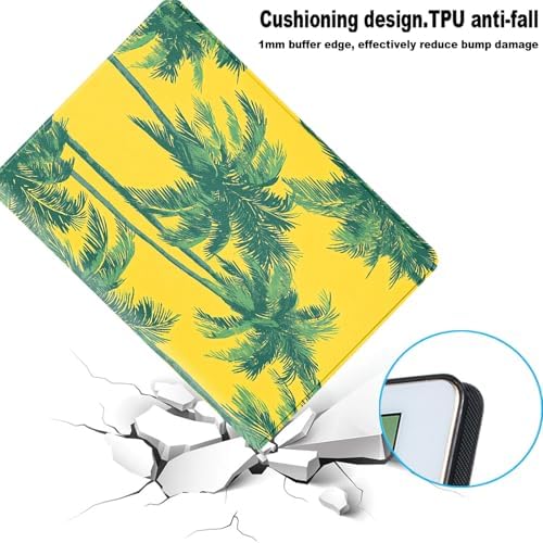for Samsung Galaxy Tab S6 10.5 Inch 2019 (SM-T860/T865/T867) Tablet Protective Cover with Adjustable Stand and Magnetic Auto Wake/Sleep,Palm Tree