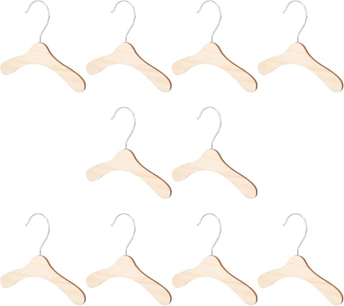 BESPORTBLE Wooden Dog Hangers 8.66 Inch Wear-Resistant Pet Clothes Hangers for Large Dog and Cat Clothing, Portable Daily Use Replaceable Small Pet Clothes Organizer