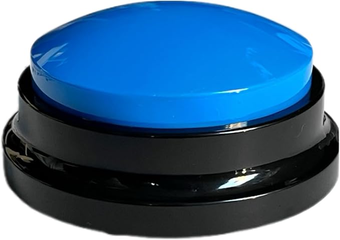 Dog Talk Buttons Voice Recording Button for Communication and Pet Training 30-Second Record & Playback Talking Button for Study, Office, Family, and Kids (Midnight Blue, one)