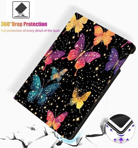 for Microsoft Surface Pro 8-13" 2021 Tablet Case,Auto Wake/Sleep,Adjustable Stand Protective Cover - Colorful Butterfly Glitter