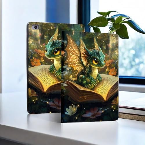 for Microsoft Surface Pro X/Pro X Plus-13 2019/2020/2021/2024 Tablet Case,Auto Wake/Sleep,Adjustable Stand Protective Cover - Fantasy Dragon