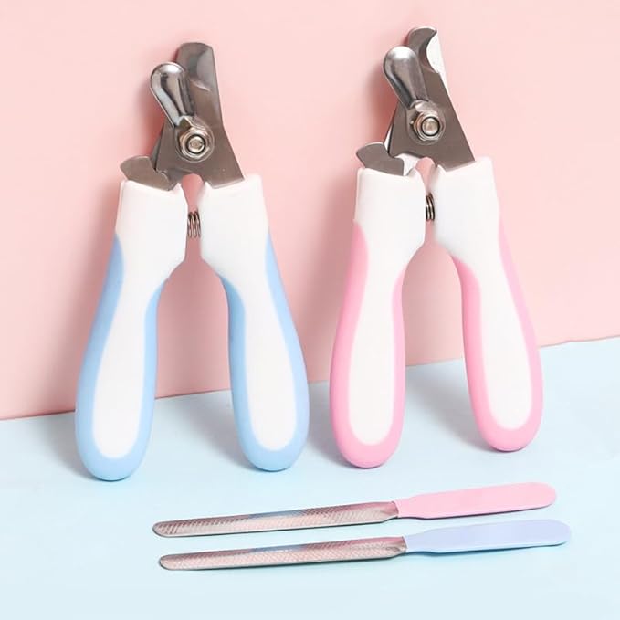 Kimono Art Dog & Cat Pets Nail Trimmers and Clippers, Professional Claw Care Grooming Tool for Pets, Avoid Over Cutting Bloodlines, Pink, for Small Dogs and Cats