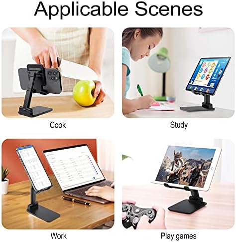 Multi Function American Flag Tiger Flag Art Print Desk Smartphone Stand | Foldable, Height Angle Adjustable, Cell Phone Holder, with Non Slip Base, Desktop Accessories