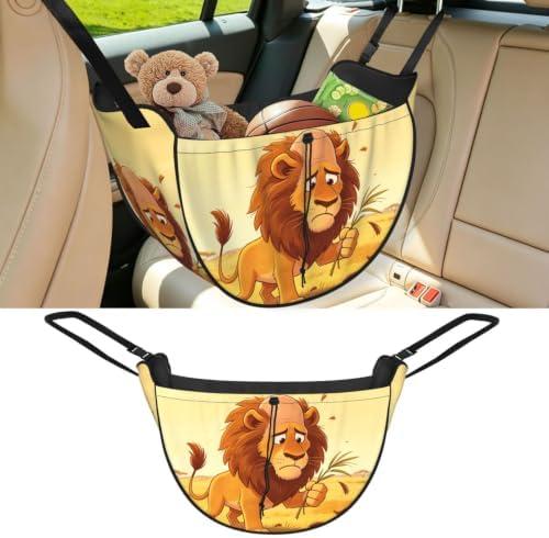 Bald Lion Car Seat Organizer-Backseat Storage Bag for Travel | Waterproof Durable. Holds Snacks Gear Essentials. Fits Most Cars.
