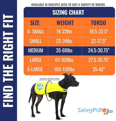 Reflective Dog Vest, Hi Vis Safety Gear for Low-Light Morning & Night Walks