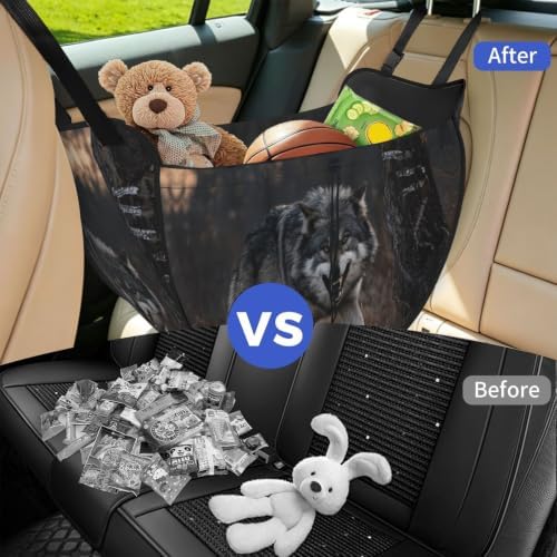 Wolf Guard Car Seat Organizer-Backseat Storage Bag for Travel