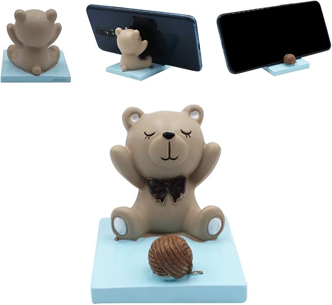 Cute Bear Cellphone Holder Stand Animal Smartphone Desk Holder for All Mobile Phones Cute Phone Stand Desk Ornament