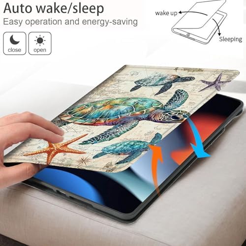 Bxgolkgd Tablet Case for Samsung Galaxy Tab A9 Plus/A9+ 5G 11 Inch 2023(SM-X210/X215/X216/X218),Shockproof Stand Cover with Heat Dissipation,Auto Wake/Sleep Function,Turtle Map
