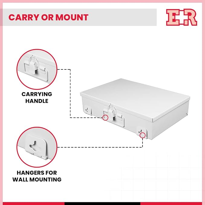 Ever Ready First Aid Metal Case, No.25 – 11” x 7.5” x 2.5”