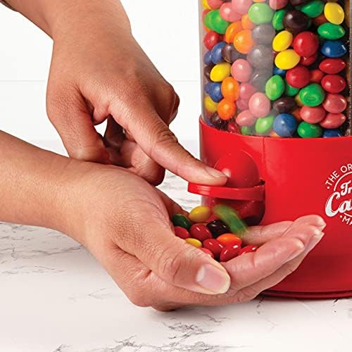 Handy Gourmet The Original Polystyrene Triple Candy Machine - Fun Candy & Nut Dispenser - New & Improved (Red) - 360 Degree and 3 Compartments