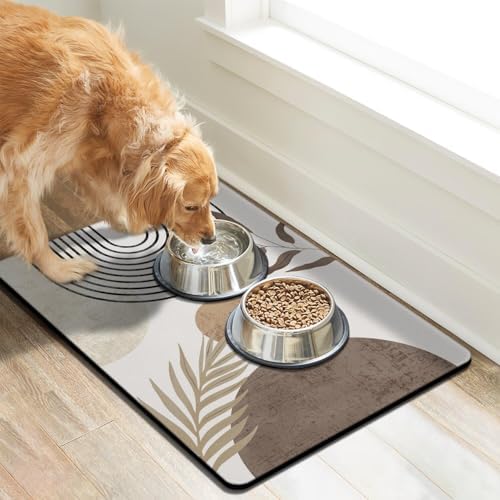 Dog Food Mats for Floors, Absorbent Dog Bowl Mat for Food and Water Dispenser, Quick Dry Cat Food Mat Pet Supplies