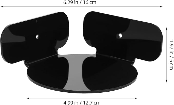 ABOOFAN 2pcs Security Camera Wall Shelf and Speaker Mount Bracket for Home, Black Circular Corner Wall Router Holder for Monitor Storage and Small Organization