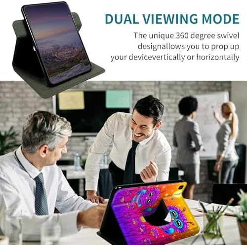 Case for Samsung Galaxy Tab A 10.1" 2019 SM-T510/T515/T517, 360 Degree Rotating Stand with Multi-Angle Vertical & Horizontal Viewing Shockproof Protective Shell for Women Men, Honey Sunset