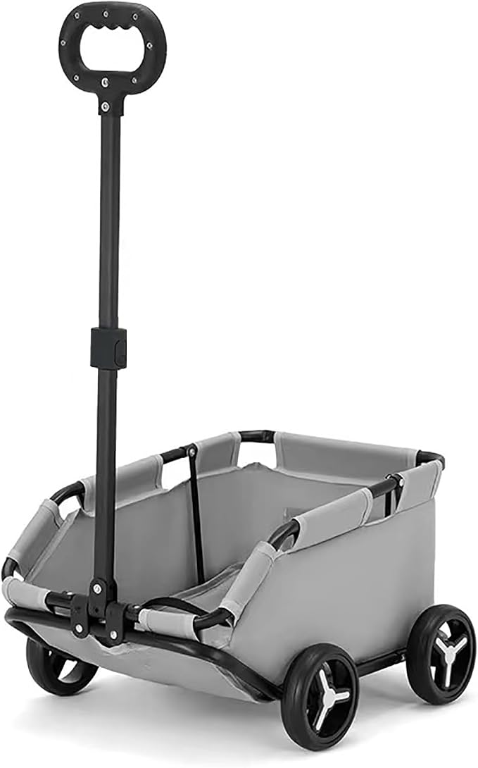 Dog Stroller 4 Wheels Folding Dog Cart Pet Stroller for Travelling Shopping Walking Playing for Small Dogs Cats (Grey)