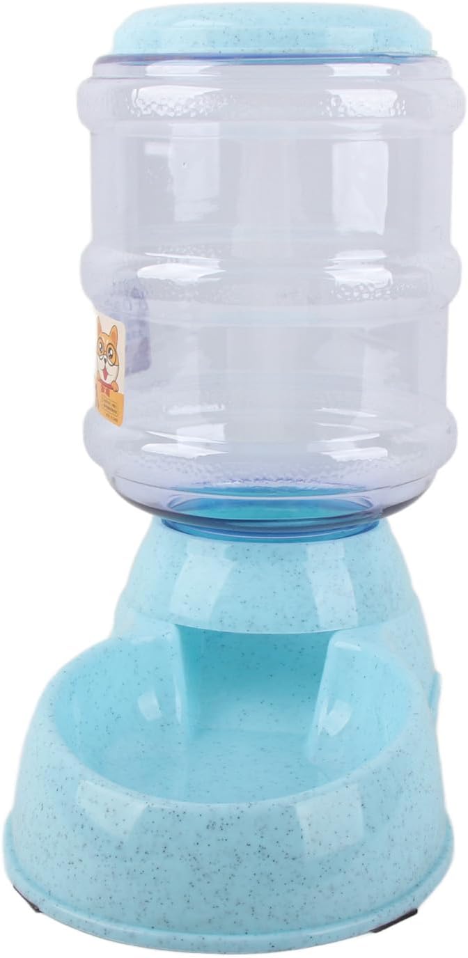 Haofy Automatic Pet Water Dispenser 3.8L Large Capacity Non Leak Gravity Water Bowl with Detachable Design Non Slip Base for Dogs Cats Ideal for Home Travel Crate Multi Pet Households (for Food Blue)