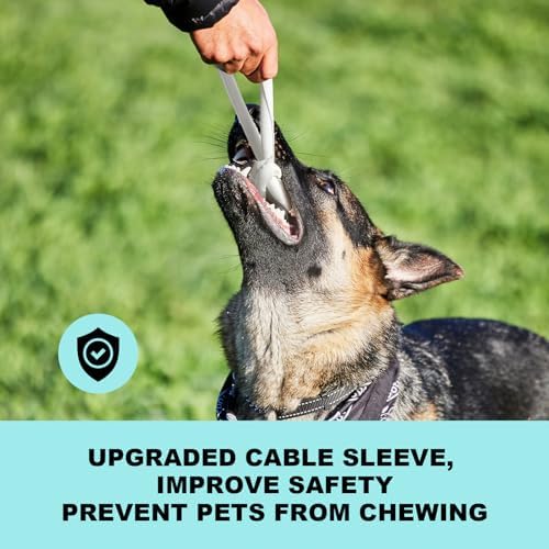 AGPTEK Cable Sleeve, 6.6ft - 1.35 inch Dog Cat Cord Protector for Pet,White