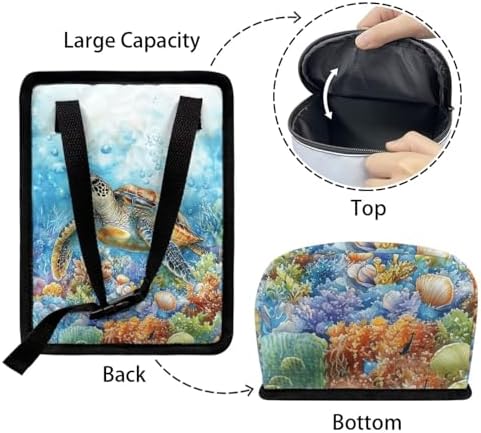 Car Trash Bin Collapsible Car Organizers and Storage for Front Seat Multipurpose Trash Bag Automotive Garbage Can Car Accessories Interior Car Organizer, Sea Turtle Print