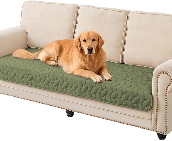 Ameritex Pet Bed Cover Dog Bed Blanket for Sofa and Furniture Waterproof New Pattern Design (30x70 Inch, Green)