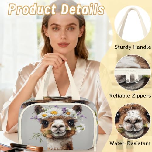 Alpaca Travel Toiletry Bag for Women