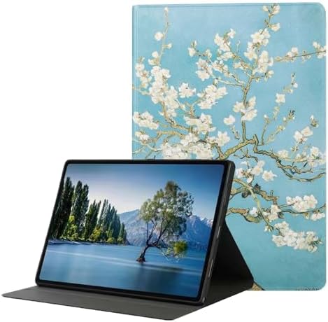 for Samsung Galaxy Tab E 9.6" Tablet Case 2015(SM-T560/T561/T565/T567),Premium Leather Folio Stand Auto Wake/Sleep,Multiple Viewing Stand,Almond Blossom Vincent Van Gogh
