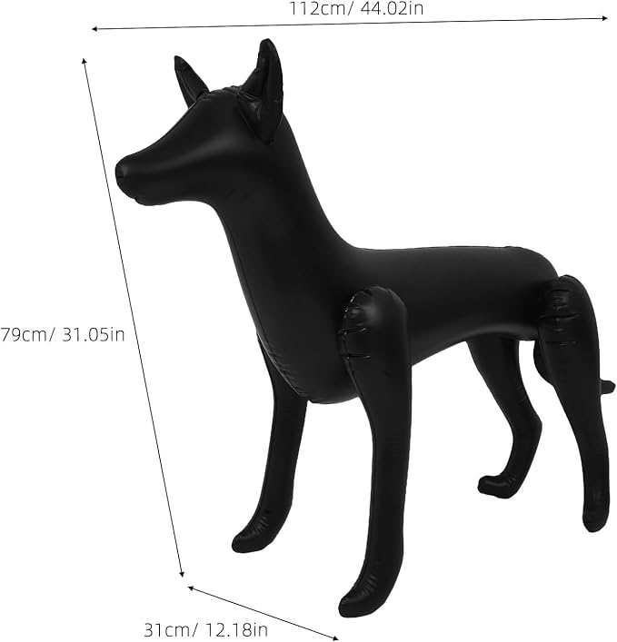 Hemobllo Inflatable Dog Mannequin Display Stand with Easy Cleaning Feature 2pcs Portable PVC Model Black Dog Clothing Rack for Pet Clothing Suitable for Pet Shops and Home Decor