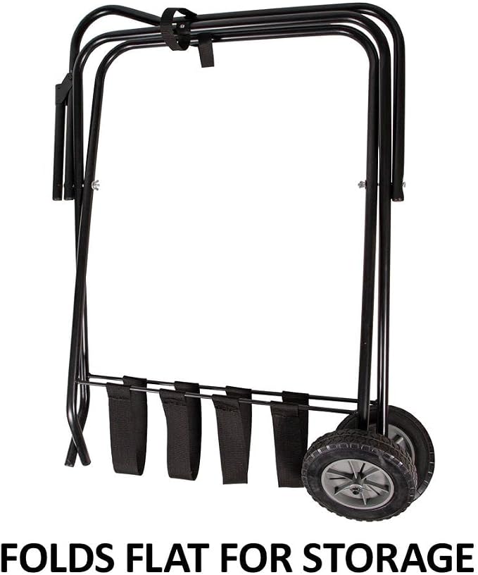 EASY-UP Portable Saddle Rack Stand on Wheels | Folding English & Western Saddle Holder | Horse Tack Room Storage | 8' All-Terrain Rolling Tires