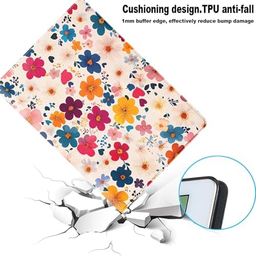 for Samsung Galaxy Tab A 8.4 2020 (SM-T307) Tablet Protective Cover with Adjustable Stand and Magnetic Auto Wake/Sleep,Colorful Flower